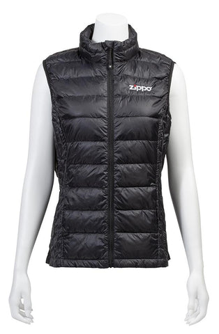 Front of ˫ Ladies Packable Down Vest zipped up